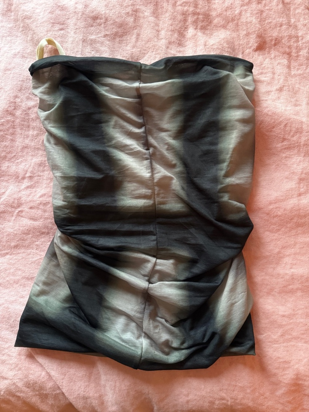 Rick Owens Strapless Prong Jersey Top in Fuchsia Plaid - Picture 6 of 6